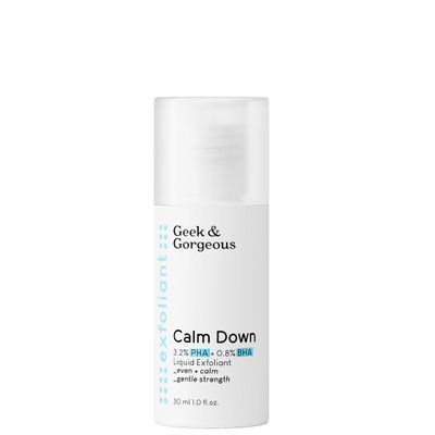 Geek & Gorgeous Calm Down Ексфоліант-тонер з PHA+BHA кислотами для чутливої шкіри (міні), 30 мл 3055 фото