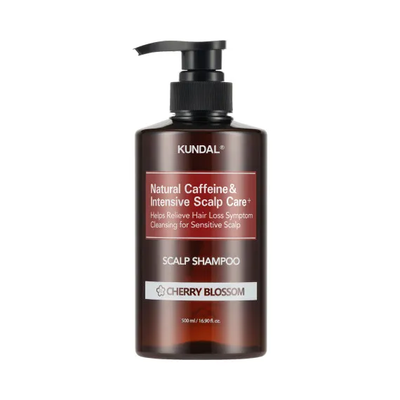 Шампунь Natural Caffeine & Intensive Scalp Care Shampoo Cherry Blossom 500ml Kundal KU006 фото