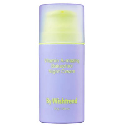 Нічний крем з ретинолом та бакучіолом By Wishtrend Vitamin A-mazing Bakuchiol Night Cream 30 ml BWT0003 фото