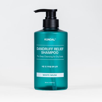 Шампунь проти лупи "Білий мускус" Dandruff Relief Shampoo White Musk Kundal 500ml KU010 фото