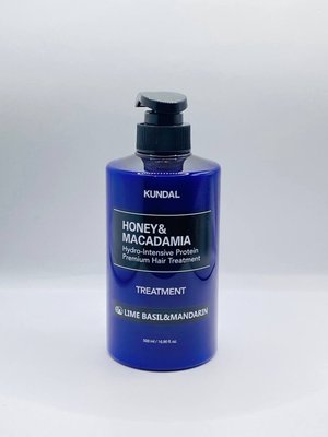 Кондиціонер для волосся "Лайм, базилік і мандарин" Honey & Macadamia Protein Hair Treatment Lime Basil & Mandarin Kundal 500 мл KDL0003 фото