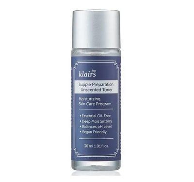 Зволожуючий тонік без ароматизатора DEAR, KLAIRS Supple Preparation Unscented Toner 30 ml DKS0003 фото