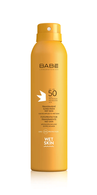 Сонцезахисний водостійкий спрей SPF 50 з прозорою текстурою 200 мл BABE BABE0010 фото