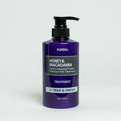 Кондиціонер для волосся "Груша і Фрезія" Honey & Macadamia Protein Hair Treatment Pear & Freesia 500ml Kundal KDL0004 фото