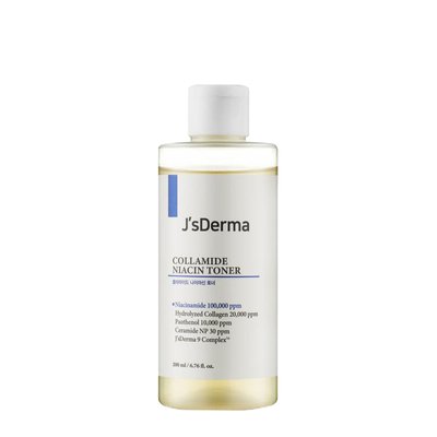 Тонер для комплексного зволоження з керамідами і колагеном J’sDerma Collamide Niacin Toner 200 ml JDA0007 фото