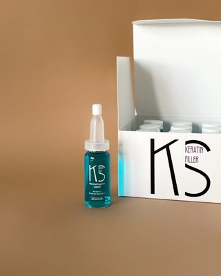 Кератиновий філер з олією макадамії KS KERATIN FILLER - 1 FLASKS 15ML HAIR TONIC, 1фл.*15 мл KS008s фото