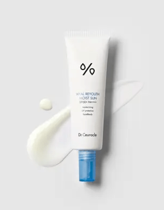 Dr. Ceuracle Hyal Reyouth Moist Sun SPF50+ PA++++ Зволожуючий сонцезахисний крем для обличчя, 50 мл