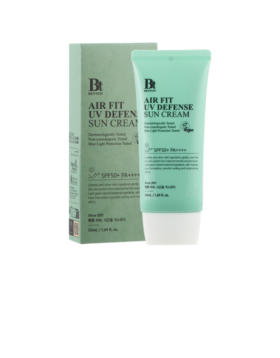 Benton Air Fit UV Defense Sun Cream SPF50+/PA++++ сонцезахисний крем з центелою, 50 мл