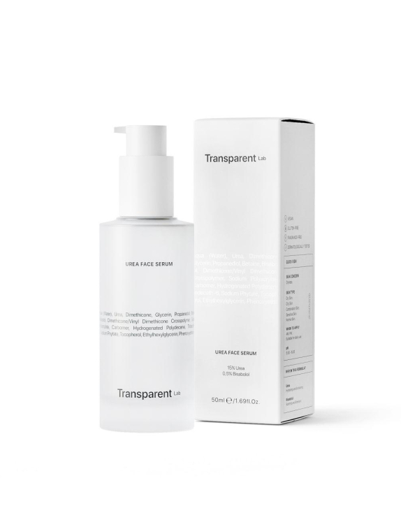 Transparent Lab Urea Face Serum зволожуюча сироватка для обличчя з сечовиною, 50 мл