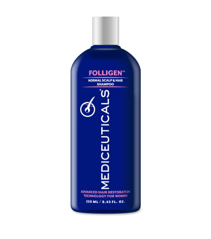 Mediceuticals Folligen Shampoo Шампунь для жінок проти випадіння волосся для нормальної та жирної шкіри голови, 250 мл