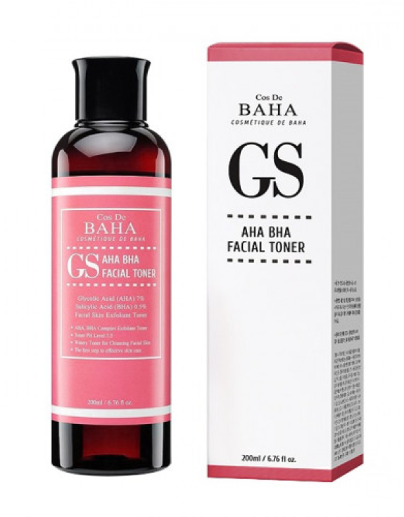 Cos De Baha GS AHA BHA Facial Toner (GS) тонер-ексфоліант з кислотами, 200 мл