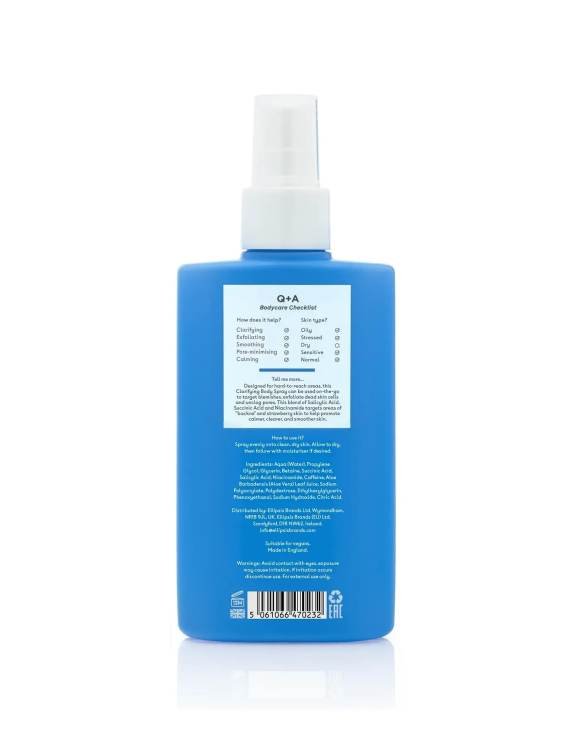 Q+A Salicylic Acid Body Mist Спрей для тіла з саліциловою кислотою, 150 мл