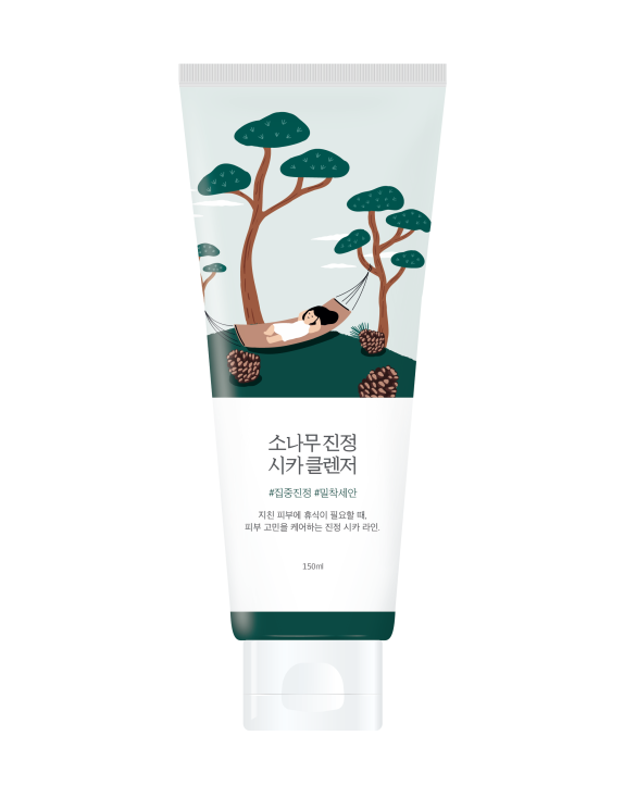 ROUND LAB Pine Calming Cica Cleanser Заспокійлива очищуюча пінка для обличчя з центелою та сосною, 150 мл