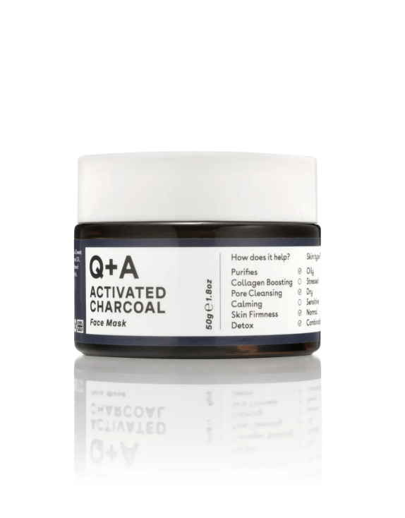 Q+A Activated Charcoal Face Mask Детокс-маска для обличчя з активованим вугіллям, 50 г