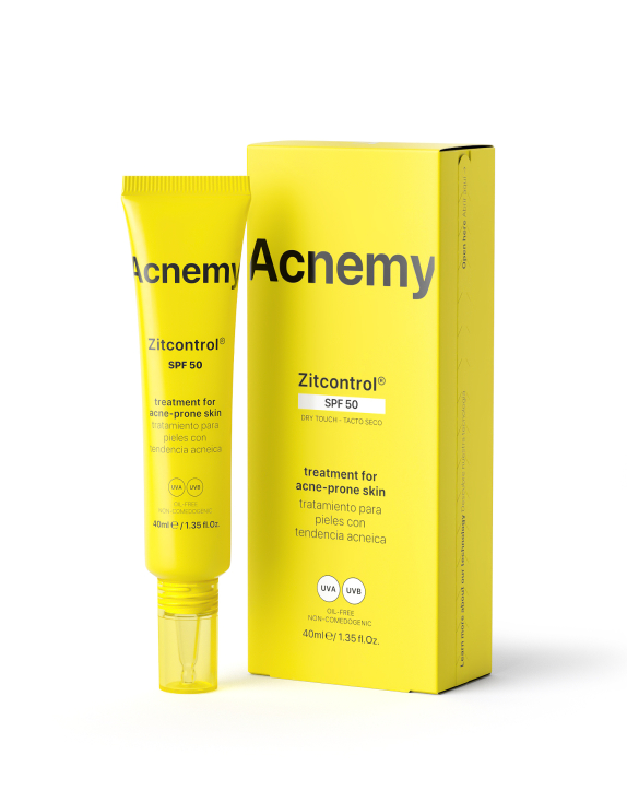 Acnemy ZITCONTROL Sunscreen SPF 50+ Сонцезахисний крем SPF 50+ для жирної та комбінованої шкіри, 40 мл