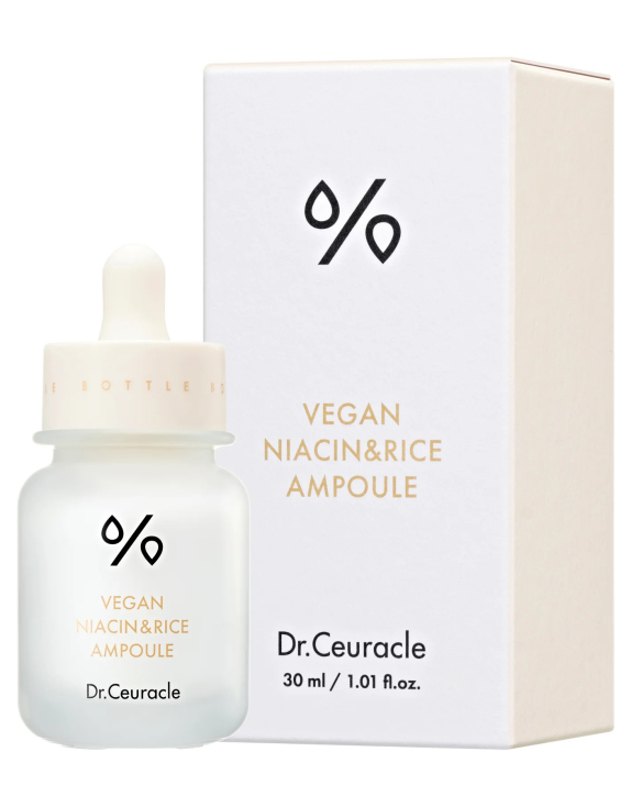Dr. Ceuracle Vegan Niacin & Rice Ampoule Сироватка для обличчя з ніацинамідом та рисом для вирівнювання тону, 30 мл