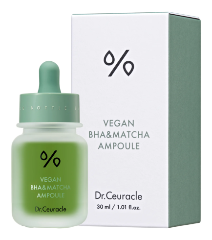 Dr.Ceuracle Vegan BHA & Matcha Ampoule Ампульна сироватка з BHA-кислотою та екстрактом матча, 30 мл