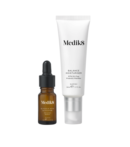 Medik8 Balance Moisturiser with Glycolic Acid Activator Набір зволожуючого крему з гліколевою кислотою, 50 + 10 мл