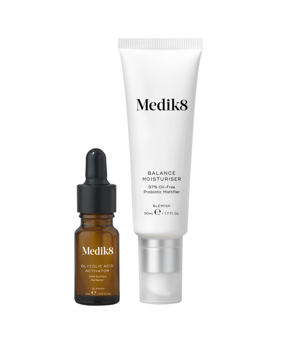 Medik8 Balance Moisturiser with Glycolic Acid Activator Набір зволожуючого крему з гліколевою кислотою, 50 + 10 мл