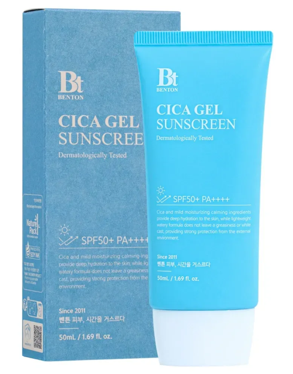 Benton CICA Gel Sunscreen Serum SPF50+/PA++++ зволожувальна сонцезахисна крем-сироватка з центелою, 50 мл