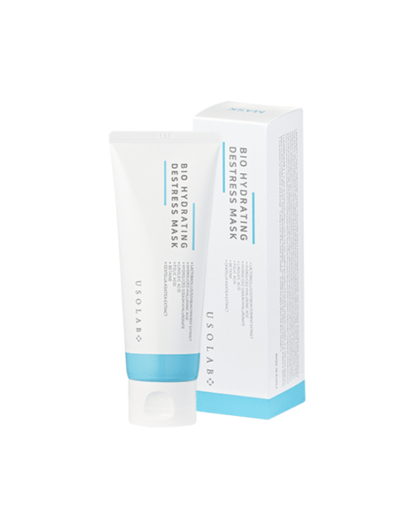Usolab Bio Hydrating Destress Mask відновлююча зволожуюча маска з протинабряковою дією, 100 мл