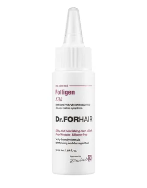 Dr. FORHAIR Folligen Silk Treatment Відновлююча маска-кондиціонер для пошкодженого волосся, 50 мл