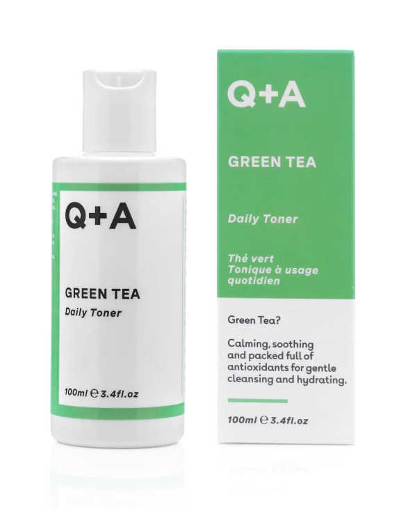 Q+A Green Tea Daily Toner тонер для обличчя із зеленим чаєм для щоденного заспокоєння та балансу шкіри, 100 мл