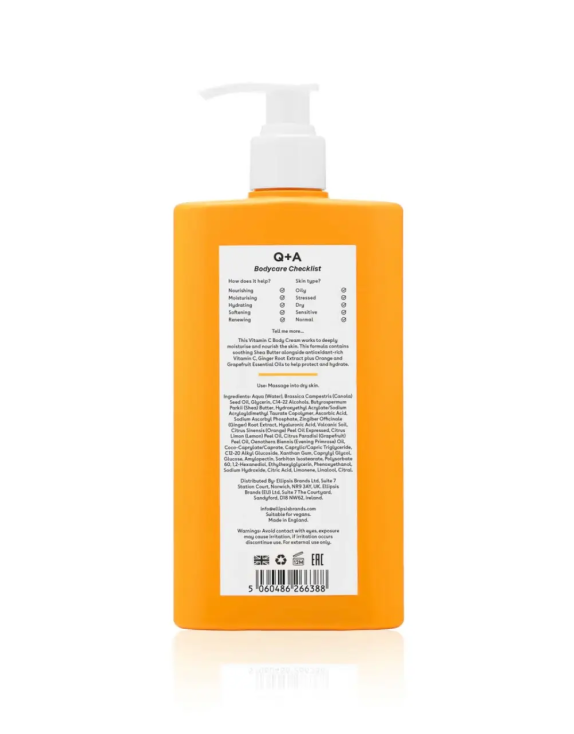 Q+A Vitamin C Body Cream Крем для тіла з вітаміном C, 250 мл