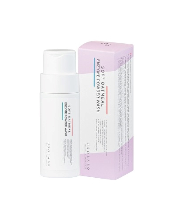 Usolab Soft Oatmeal Enzyme Powder Wash делікатна ензимна пудра для очищення шкіри, 50 г