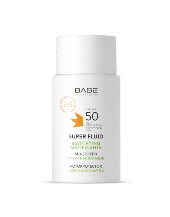 BABE Super Fluid SPF 50 сонцезахисний флюїд з матуючим ефектом, 50 мл