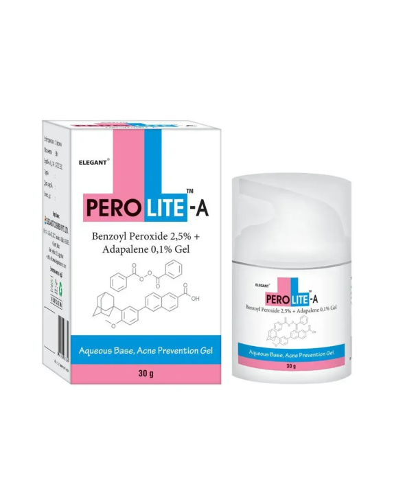Perolite-A Gel Benzoyl Peroxide 2.5% + Adapalene 0.1% Гель від акне з бензоїл пероксидом та адапаленом, 30 г