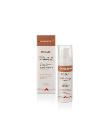 Braderm Rosac Cream Крем з азелаїновою кислотою для чутливої шкіри, 30 мл
