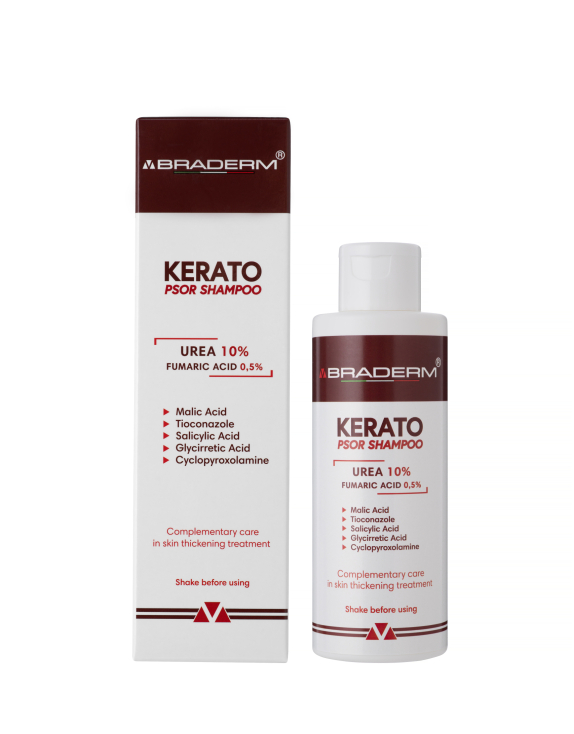 Braderm Kerato Psor Shampoo Шампунь від лупи та себорейного дерматиту з сечовиною, 150 мл