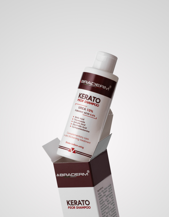 Braderm Kerato Psor Shampoo Шампунь від лупи та себорейного дерматиту з сечовиною, 150 мл