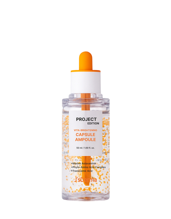 J’sDerma project edition vita-brightening capsule ampoule — вітамінна сироватка для сяйва та вирівнювання тону, 50 мл