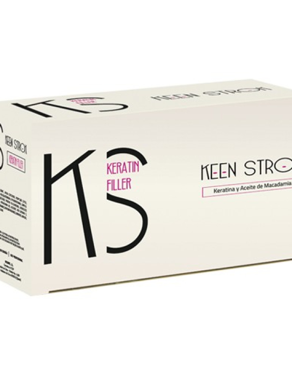 Keen Strok Keratin Filler — Кератиновий філер з олією макадамії, 15 флаконів × 15 мл
