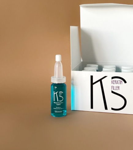 Keen Strok Keratin Filler — Кератиновий філер з олією макадамії, 15 флаконів × 15 мл