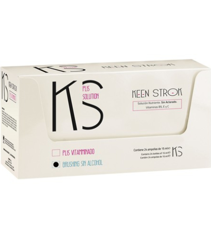 Keen Strok Brushing Alcohol Free — Лосьйон для сухого та пошкодженого волосся (без спирту), 24 ампули × 15 мл