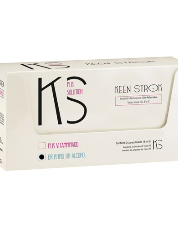Keen Strok Brushing Alcohol Free — Лосьйон для сухого та пошкодженого волосся (без спирту), 24 ампули × 15 мл