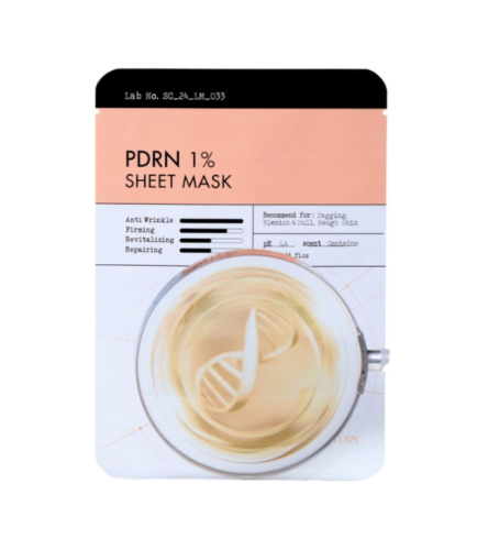 Derma Factory PDRN 1% Sheet Mask Оновлююча та регенеруюча тканинна маска для обличчя, 28 мл