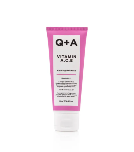 Q+A Vitamin A.C.E. Warming Gel Mask Мультивітамінна гель-маска для обличчя, 75 мл