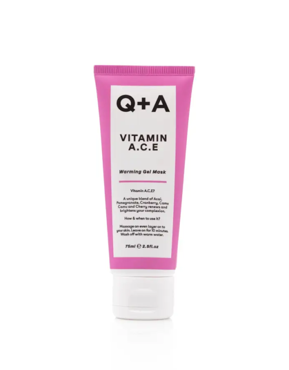 Q+A Vitamin A.C.E. Warming Gel Mask Мультивітамінна гель-маска для обличчя, 75 мл