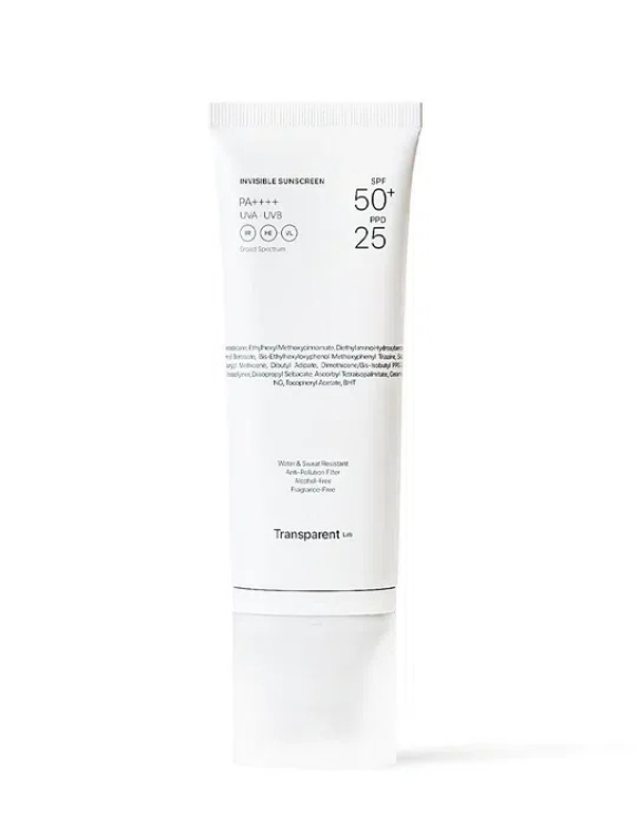 Transparent Lab Invisible Sunscreen SPF50+ невидимий сонцезахисний крем для обличчя, 100 мл