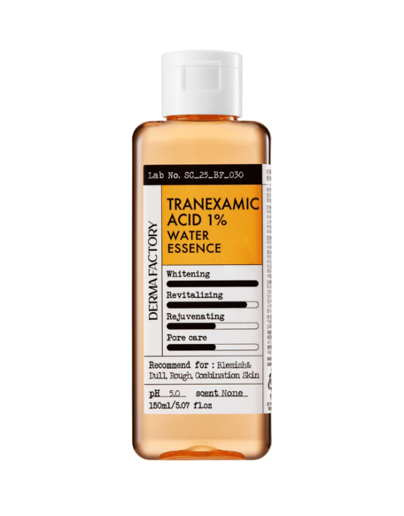 Derma Factory Tranexamic Acid 1% Water Essence Освітлюючий тонер-есенція для обличчя для вирівнювання тону шкіри, 150 мл
