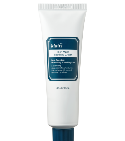 Dear, Klairs Rich Moist Soothing Cream Зволожуючий заспокійливий крем для обличчя, 80 мл