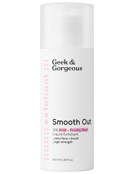 Geek & Gorgeous Smooth Out Ексфоліант з AHA кислотами для сяйва та оновлення шкіри, 100 мл