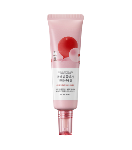 ROUND LAB Camellia Deep Collagen Firming Sun Serum SPF50+ PA++++ Сонцезахисна сироватка для обличчя з колагеном, 50 мл