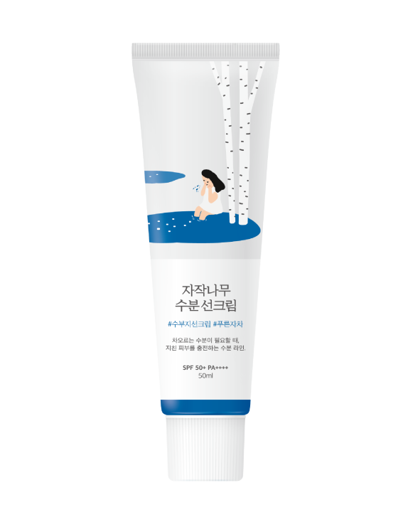 ROUND LAB Birch Juice Moisturizing Sunscreen SPF50+ PA++++ Зволожуючий сонцезахисний крем для обличчя з березовим соком, 50 мл