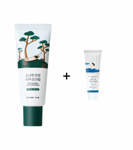ROUND LAB Pine Calming Cica Sunscreen SPF50+ PA++++ Сонцезахисний крем для обличчя з центелою та сосною, 40 мл