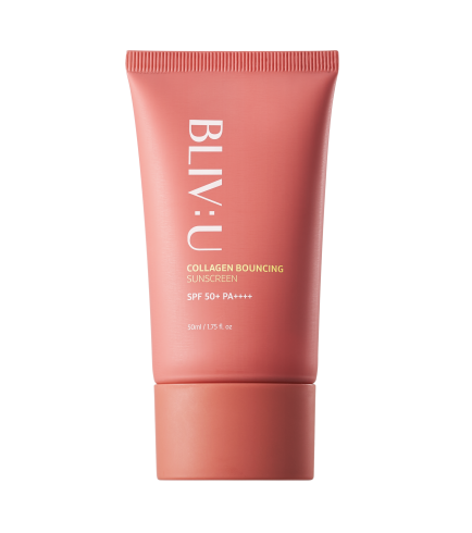 BLIV:U Collagen Bouncing Sunscreen SPF 50+ PA++++ сонцезахисний крем з колагеном для зволоження та пружності шкіри, 50 мл